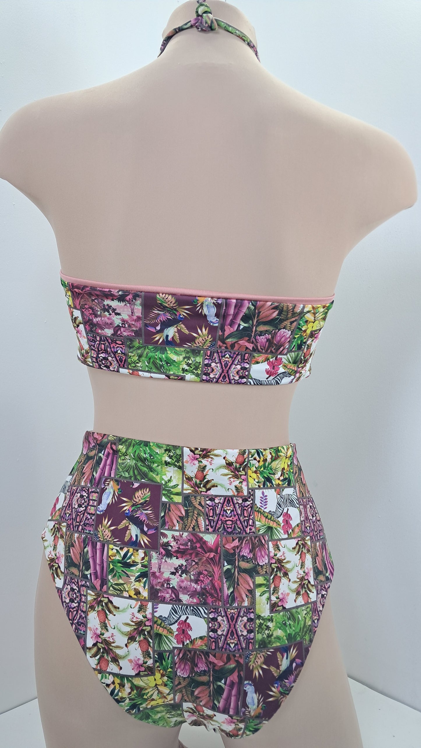 Bikini Bandeau Tropical Patchwork