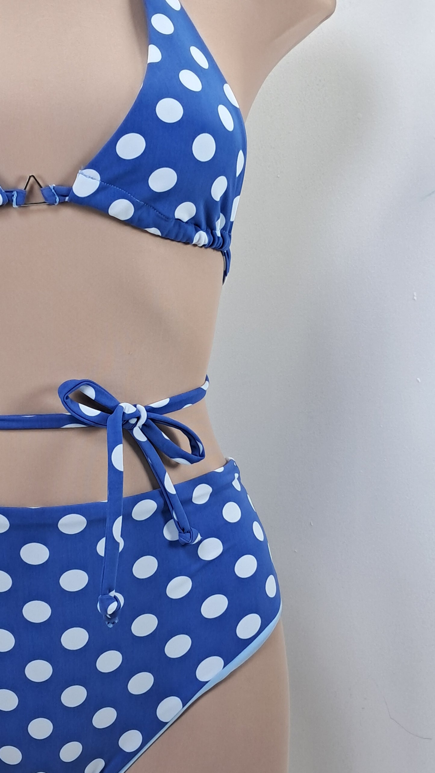 Bikini Retro Lunares Azul