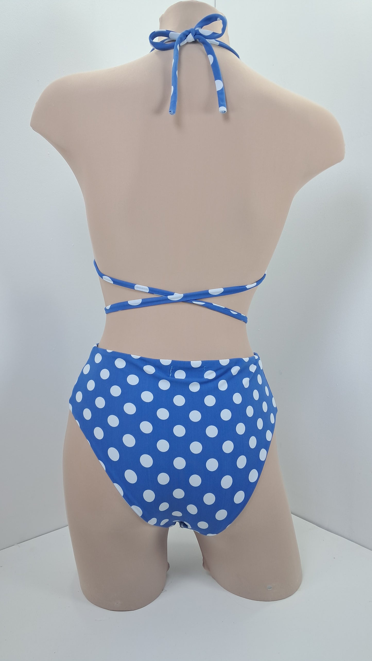 Bikini Retro Lunares Azul