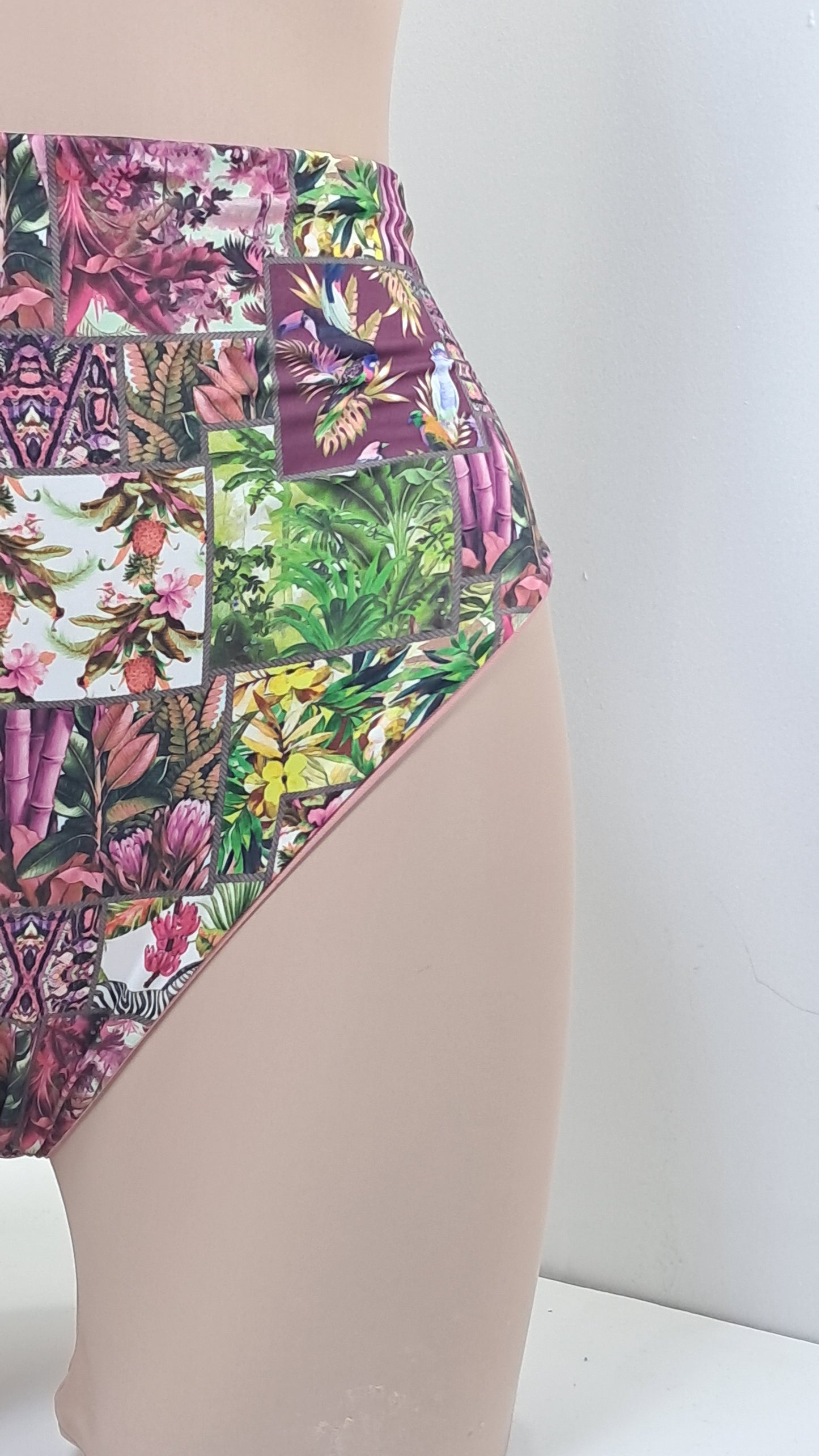 Bikini Bandeau Tropical Patchwork